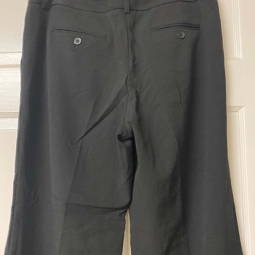 Black wide leg cuffed trousers - Picture 4 of 4